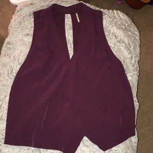 Free People open back sleeveless blouse